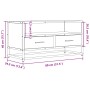 Mueble de TV madera de ingeniería y metal negro 80x34,5x40 cm de , Muebles TV - Ref: Foro24-848809, Precio: 94,04 €, Descuent...