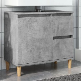 Engineered wood gray concrete sink cabinet 65x33x60 cm by , bathroom vanities - Ref: Foro24-857119, Price: 62,73 €, Discount: %