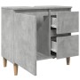 Mueble de lavabo madera ingeniería gris hormigón 65x33x60 cm de , Tocadores de baño - Ref: Foro24-857119, Precio: 62,73 €, De...