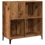 Furniture for records made of aged engineered wood 84.5x38x89 cm by , CD and DVD storage - Ref: Foro24-857173, Price: 92,70 €...