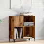 Furniture for records made of aged engineered wood 84.5x38x89 cm by , CD and DVD storage - Ref: Foro24-857173, Price: 92,70 €...