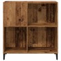 Furniture for records made of aged engineered wood 84.5x38x89 cm by , CD and DVD storage - Ref: Foro24-857173, Price: 92,70 €...