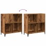 Furniture for records made of aged engineered wood 84.5x38x89 cm by , CD and DVD storage - Ref: Foro24-857173, Price: 92,70 €...