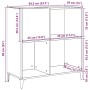 Mueble para discos madera ingeniería envejecida 84,5x38x89 cm de , Almacenamiento para CD y DVD - Ref: Foro24-857173, Precio:...