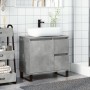 Engineered wood gray concrete sink cabinet 65x33x60 cm | Foro24|Onlineshop| Casa, Jardín y Más Foro24.es