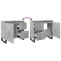 Engineered wood gray concrete sink cabinet 65x33x60 cm | Foro24|Onlineshop| Casa, Jardín y Más Foro24.es