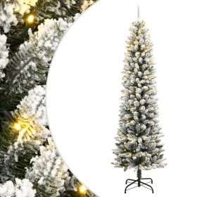 Árbol de Navidad artificial con 300 LEDs y nieve flocada 210 cm de , Arboles de navidad - Ref: Foro24-3315771, Precio: 104,06...