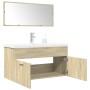 Set de muebles de baño 3 pzas madera contrachapada roble Sonoma de , Muebles de baño - Ref: Foro24-3324988, Precio: 262,38 €,...