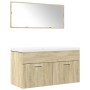 3-piece bathroom furniture set made of Sonoma oak plywood. by , Bathroom furniture - Ref: Foro24-3324988, Price: 262,51 €, Di...