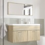 3-piece bathroom furniture set made of Sonoma oak plywood. by , Bathroom furniture - Ref: Foro24-3324988, Price: 262,51 €, Di...