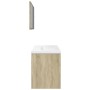 Set de muebles de baño 3 pzas madera contrachapada roble Sonoma de , Muebles de baño - Ref: Foro24-3324988, Precio: 262,51 €,...