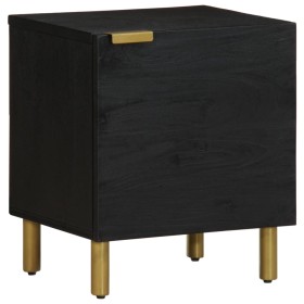 Solid black mango wood bedside table 40x33x46 cm