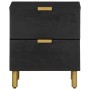 Solid black mango wood bedside table 40x33x46 cm | Foro24|Onlineshop| Casa, Jardín y Más Foro24.es