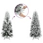 Narrow artificial Christmas tree with PVC and PE snow 210 cm by , Christmas trees - Ref: Foro24-4019688, Price: 84,64 €, Disc...