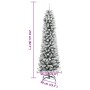 Narrow artificial Christmas tree with PVC and PE snow 210 cm by , Christmas trees - Ref: Foro24-4019688, Price: 84,64 €, Disc...