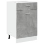 Armario inferior cajón contrachapada gris hormigón 50x46x81,5cm de , Armarios de cocina - Ref: Foro24-856085, Precio: 68,76 €...