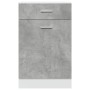 Unterschrank mit Schublade aus grauem Beton-Sperrholz 50x46x81,5cm. von , Küchenschränke - Ref: Foro24-856085, Preis: 68,76 €...