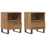 Bedside tables 2 units oak wood artisan 40x35x50 cm | Foro24|Onlineshop| Casa, Jardín y Más Foro24.es