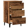 Mesita de noche con patas de metal madera envejecida 40x35x69cm de , Mesitas de noche - Ref: Foro24-856424, Precio: 72,15 €, ...