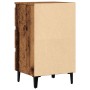 Bedside table with metal legs and aged wood 40x35x69cm by , Nightstands - Ref: Foro24-856424, Price: 72,15 €, Discount: %