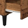 Bedside table with metal legs and aged wood 40x35x69cm by , Nightstands - Ref: Foro24-856424, Price: 72,15 €, Discount: %