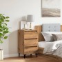 Bedside table with artisan oak metal legs 40x35x69 cm by , Nightstands - Ref: Foro24-856426, Price: 72,15 €, Discount: %