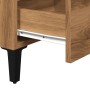 Bedside table with artisan oak metal legs 40x35x69 cm by , Nightstands - Ref: Foro24-856426, Price: 72,15 €, Discount: %