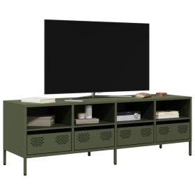 TV stand made of cold-rolled steel in olive