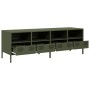 TV stand made of cold-rolled steel in olive green, measuring 135x39x43.5 cm. | Foro24|Onlineshop| Casa, Jardín y Más Foro24.es