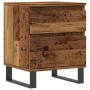 Mesita de noche madera ingeniería madera envejecida 40x35x50 cm de , Mesitas de noche - Ref: Foro24-857436, Precio: 64,02 €, ...