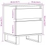 Mesita de noche madera ingeniería madera envejecida 40x35x50 cm de , Mesitas de noche - Ref: Foro24-857436, Precio: 64,02 €, ...