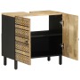 Massives Mangoholz-Badwaschtischschrank in Schwarz 62x33x58 cm | Foro24|Onlineshop| Casa, Jardín y Más Foro24.es