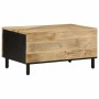 Massiver Couchtisch aus schwarzem rauem Mangoholz 80x50x40 cm | Foro24|Onlineshop| Casa, Jardín y Más Foro24.es