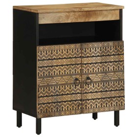 Solid rough mango wood sideboard 60x33.5x75 cm