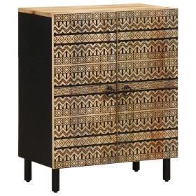 Solid rough mango wood sideboard 60x33.5x75 cm