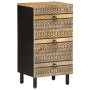 Solid rough mango wood sideboard 40x33.5x75 cm by , CD and DVD storage - Ref: Foro24-4018651, Price: 125,17 €, Discount: %