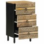 Solid rough mango wood sideboard 40x33.5x75 cm by , CD and DVD storage - Ref: Foro24-4018651, Price: 125,17 €, Discount: %