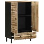 Massiver Mangoholz-Sideboard mit rauer Oberfläche 60x33,5x110 cm von , CD- und DVD-Speicher - Ref: Foro24-4018658, Preis: 179...