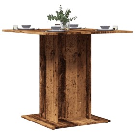 Aged engineered wood dining table 80x80x75 cm by , Kitchen and dining tables - Ref: Foro24-855810, Price: 68,59 €, Discount: %