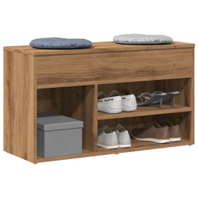 Banco zapatero madera de ingeniería roble artisan 80x30x45 cm de , Zapateros y organizadores de calzado - Ref: Foro24-856757,...