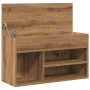 Banco zapatero madera de ingeniería roble artisan 80x30x45 cm de , Zapateros y organizadores de calzado - Ref: Foro24-856757,...