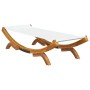 Cream curved solid wood sun lounger 100x188.5x44 cm by vidaXL, Outdoor beds - Ref: Foro24-313947, Price: 113,56 €, Discount: %