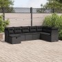 Gartensofa-Set und Kissen, 8-teilig, aus schwarzem Kunststoff-Rattan. | Foro24|Onlineshop| Casa, Jardín y Más Foro24.es