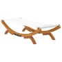 Cream curved solid wood sun lounger 100x188.5x44 cm by vidaXL, Outdoor beds - Ref: Foro24-313947, Price: 113,56 €, Discount: %