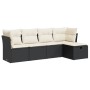 5-piece garden furniture set with black synthetic rattan cushions | Foro24|Onlineshop| Casa, Jardín y Más Foro24.es