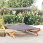 Lounger with anthracite gray curved wood canopy 165x203x138 cm by vidaXL, Outdoor beds - Ref: Foro24-313952, Price: 299,99 €,...