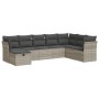 Garden sofa set 8 pieces and gray synthetic rattan cushions | Foro24|Onlineshop| Casa, Jardín y Más Foro24.es