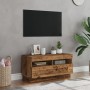 TV stand with LED lights, aged engineered wood, 80x35x40 cm | Foro24|Onlineshop| Casa, Jardín y Más Foro24.es