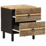 Solid rough black mango wood bedside table 40x33.5x46 cm | Foro24|Onlineshop| Casa, Jardín y Más Foro24.es