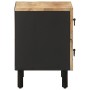 Solid rough black mango wood bedside table 40x33.5x46 cm | Foro24|Onlineshop| Casa, Jardín y Más Foro24.es